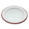 Set x 6 plato postre borde rojo diam 18cm