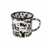 Set x 6 jarro mug salpicado negro diam 9x8cm