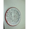 Set x 6 plato playo salpicado rojo diam 25cm