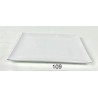 Plato regtangular bco p/sushi 25x16cm