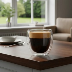 Vaso de vídrio doble pared80ML