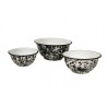 Set x 3 bowl salpicado negro 13x6/18x8/20x10cm