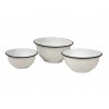 Set x 3 bowl borde negro diam 13x6/18x8/20x10cm