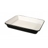 Fuente rectangular negro interior blanco 29x22x3cm