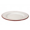 Set x 6 plato playo borde rojo diam 25 cm