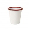 Set x 6 Vaso borde rojo diam 8x9cm