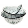 Set x 3 bowl  salpicado verde diam 13x6/18x8/20x10cm