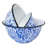 Set x 3 bowl salpicado azul diam 13x6/18x8/20x10cm