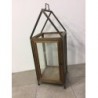 Fanal de metal y madera GRANDE. 30x30x85cm