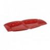 Plato de ceramica 2 divisiones. 31x17x3cm