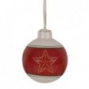 Bola de navidad de ceramica con led. Diametro 10cm.
