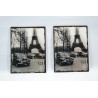 Cuadros de chapa  20x15cm (Torre Eifel) SET X 2
