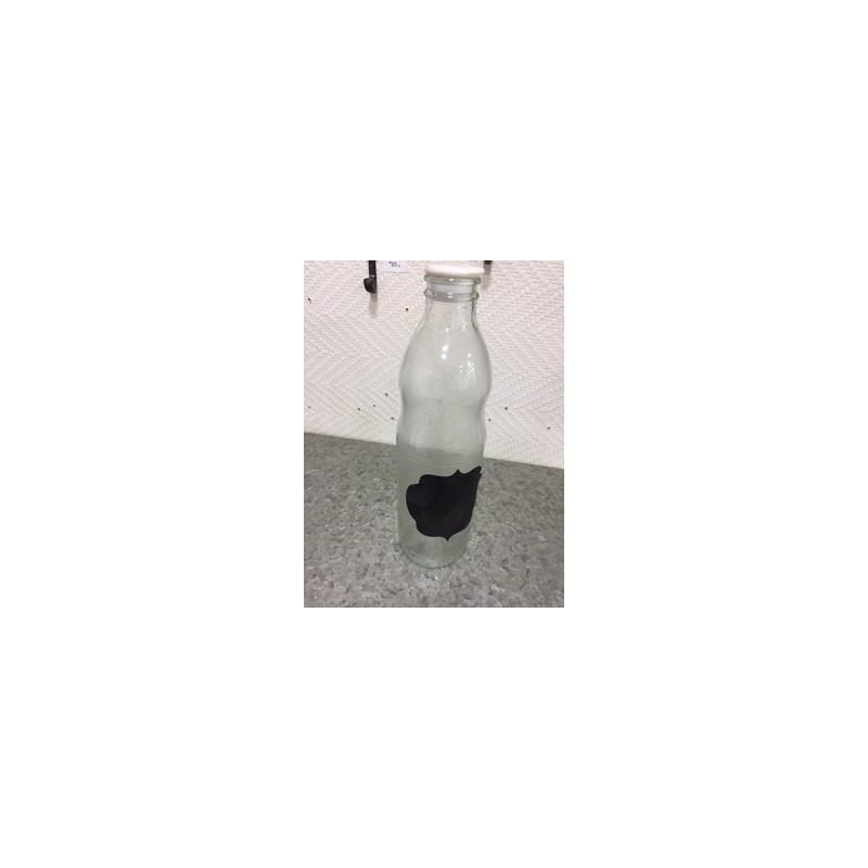 Botella vidrio 1 lt. Rotulo pizarra