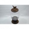 Frasco de vidrio y metal vintage con tapa DIAM 16X36CM
