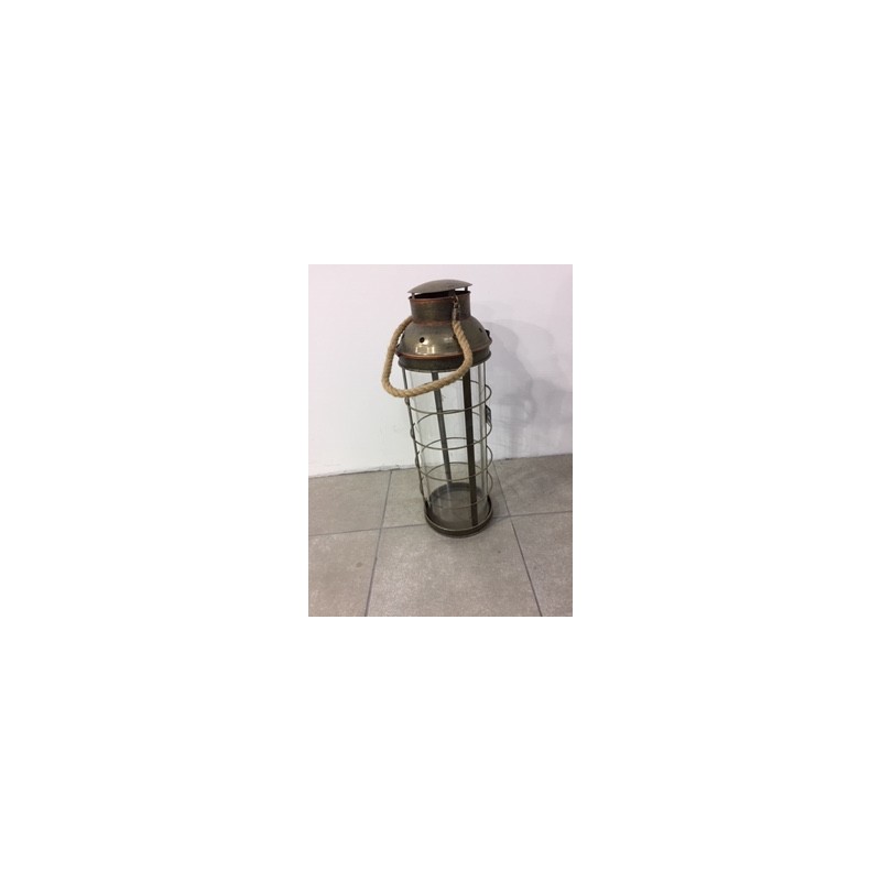 Fanal en metal y vidrio HAND MADE diametro 13cm