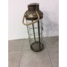 Fanal en metal y vidrio HAND MADE diametro 13cm