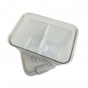 Contenedor plastico para Heladera con divisiones blanco.