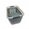 Contenedor plastico para Heladera con divisiones gris.