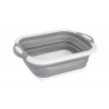 Tabla de cortar plegable y expandible con tapon drenaje blanca.
