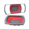 Colador de silicona plegable y extensible rojo.