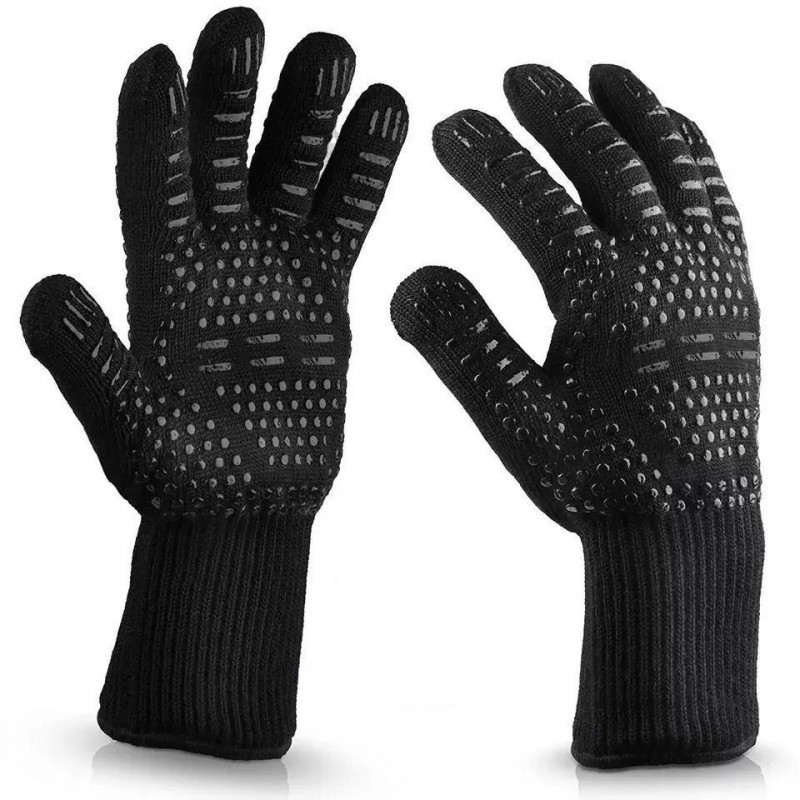 Guante p/alta temperay. Negro. x unidad  Ideal para manipular brasas y objetos calientes