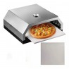 Horno pizzero para hornalla Acero Inoxidable y Enlozado. Con piedra pizzera