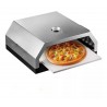Horno pizzero para hornalla Acero Inoxidable y Enlozado. Con piedra pizzera