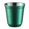 Pocillo de acero inoxidable doble pared medida 80ML. Verde