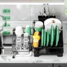 Secaplato 1 piso c/cubiert/bandeja  42x31x15cm altura  extensible  1 piso color ngro.
