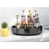 Repisa especiero/frascos 1 piso diam.30cmx6cm altura color ngro.Giratoria
