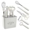 Set de utensilios para frutas y verduras con soporte