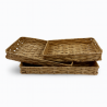 Set x 3 bandejas simil ratan cuadradas 38*29*5；34*25*4.5；30*20*4.5cm