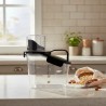 Contenedor Acrilico Cereales cocina1600ml24.5*10*24.5cmColor negro