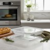 Asadera de vidrio templado con tapa de guardado2200ml