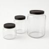 Set de 3 Frascos de vidrio tapa plastica cierre hermetico
