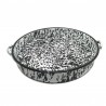 Fuente redonda salpicado negro diam 32x5,5cm