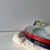 Set x 6 plato playo borde azul diam 25 cm