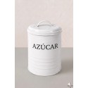 Tarro de metal para azucar diam 13x19cm