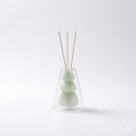 Florero conico bajo de 13 cm de alto x 10,5 de ancho color verde claro