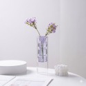 Florero recto tubo 21,5 cm de alto x 6,5 cm de base color morado