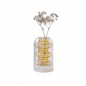 Florero tubo 3 anillos de 13,5 cm de alto x 8 cm de base color amarillo