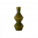 Florero de 38 cm de alto y 17 cm de base color verde aceituna
