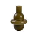 Florero planeta grande de 31 cm de alto y 21 cm de base color verde aceituna