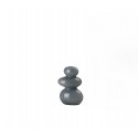 Florero alto de 3 partes 21 cm de alto x 9 cm de base en color gris claro