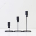 Set x 3 candelabros de metal 3 tamaños color negro
