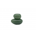 Florero bajo de dos partes 13cm de alto x 9 cm de base color verde agua