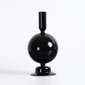 Candelabro de vidrio color negro