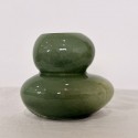 Florero bajo de dos partes 13cm de alto x 9 cm de base color verde agua