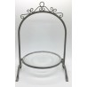 Plato para masas metal gris y vidrio 1 piso dia 24cm