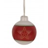 Bola de navidad de ceramica con led. Diametro 10cm.